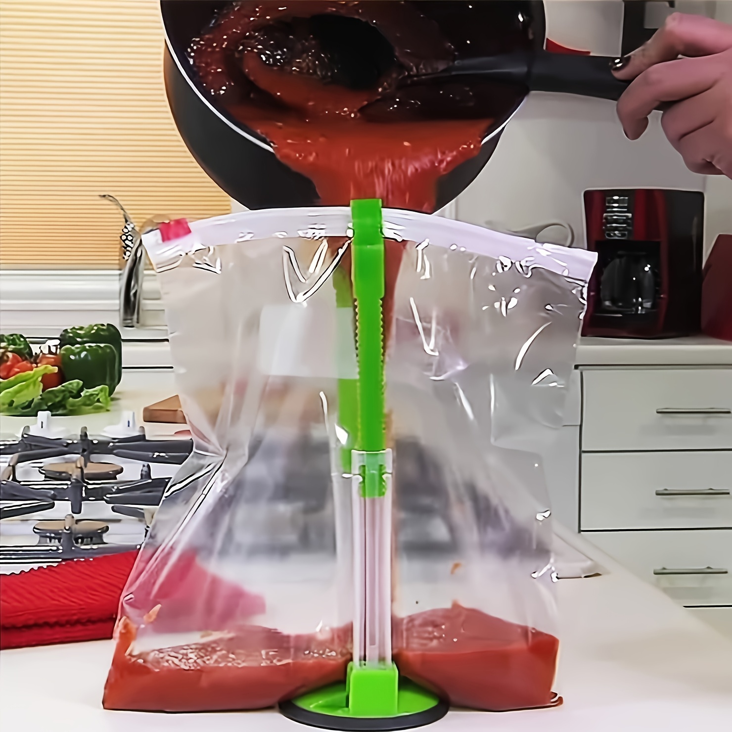 Zipper Bag Holder Plastic Adju - Kitchen Hand Gadgets review and price