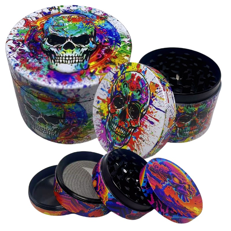50mm Metal Skull Herb Grinder  - Kitchen Gadgets Gold review and price