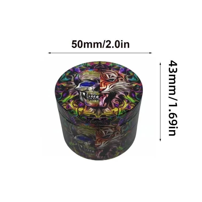 50mm Metal Skull Herb Grinder  - Kitchen Gadgets Gold review and price
