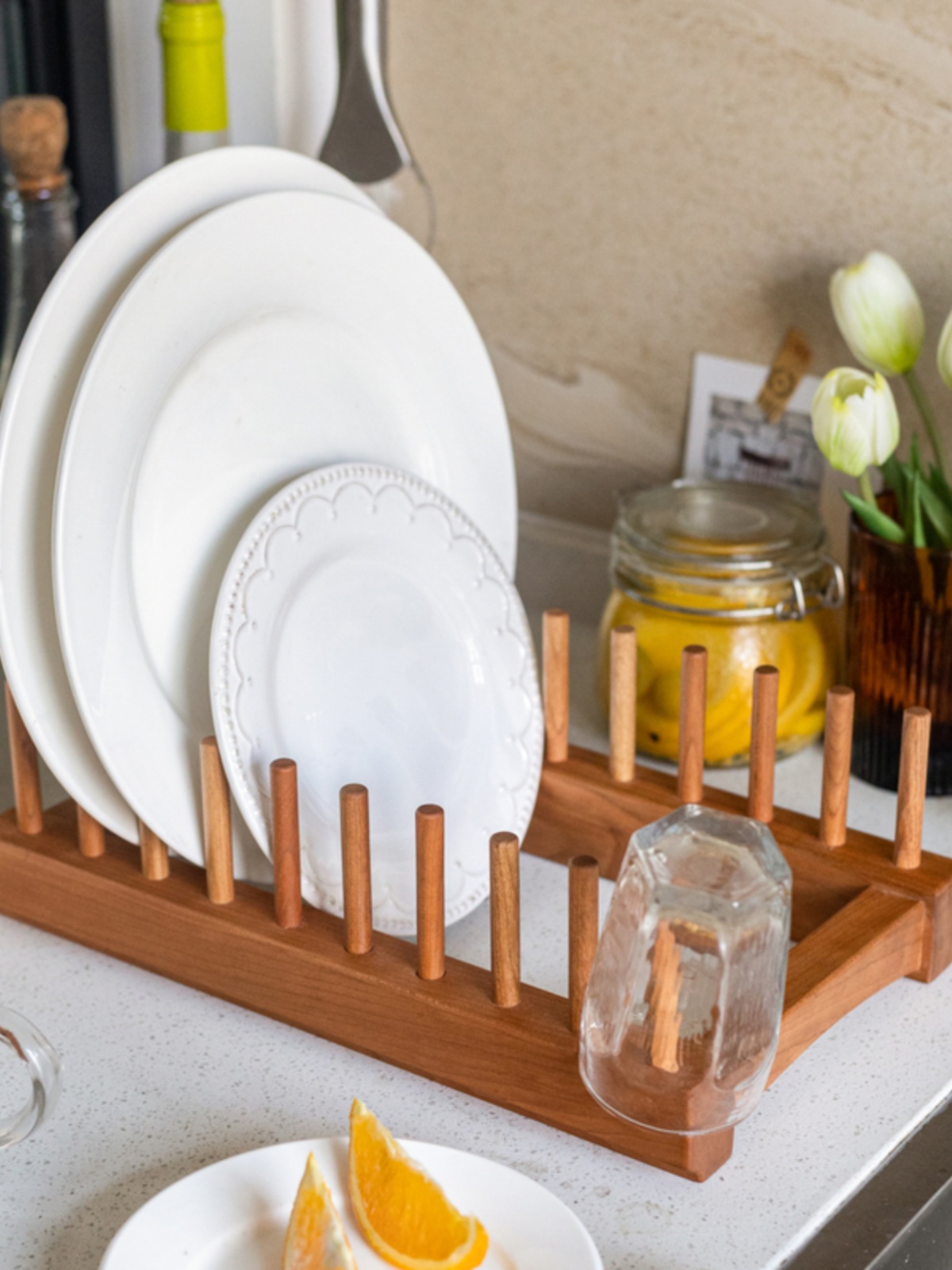 Red Cherry Wood Bowl Ra Draina - Kitchen Utensil Holder review and price