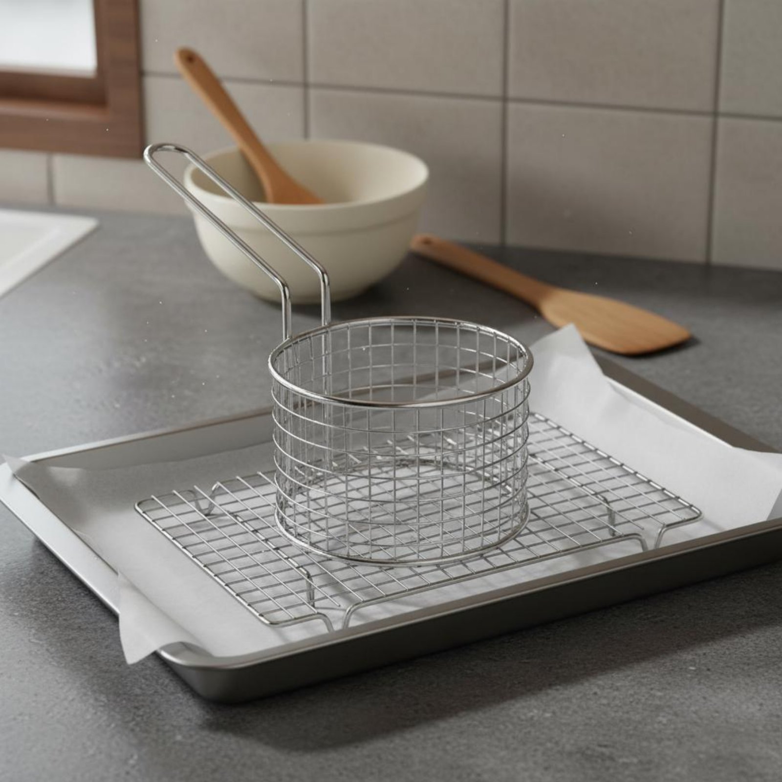 Stainless Steel Chip Basket Ea - Kitchen Utensil Holder review and price