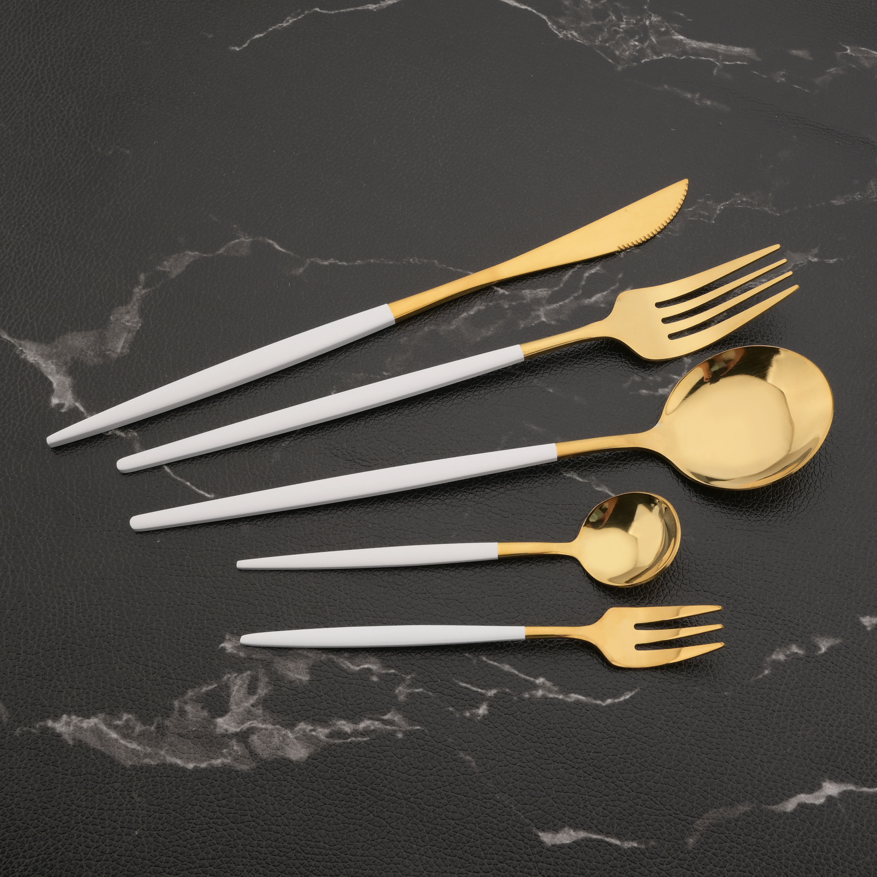 6Pcs Mirror White Gold Tea Spo - Kitchen Gadgets Gold review and price