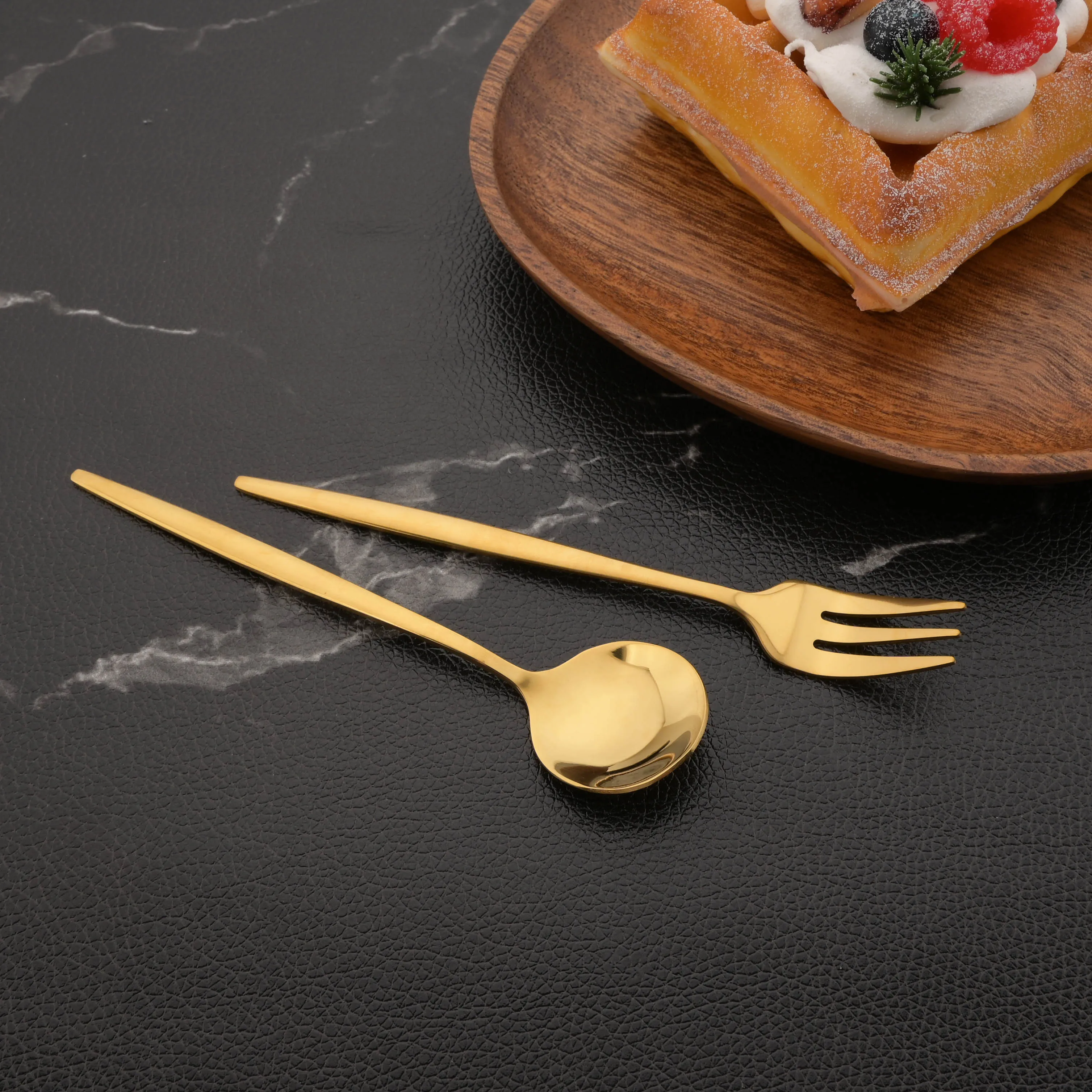 6Pcs Mirror White Gold Tea Spo - Kitchen Gadgets Gold review and price