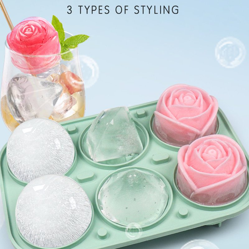 3D Rose Diamond Round Ice Cube - Kitchen Utensil Holder review and price