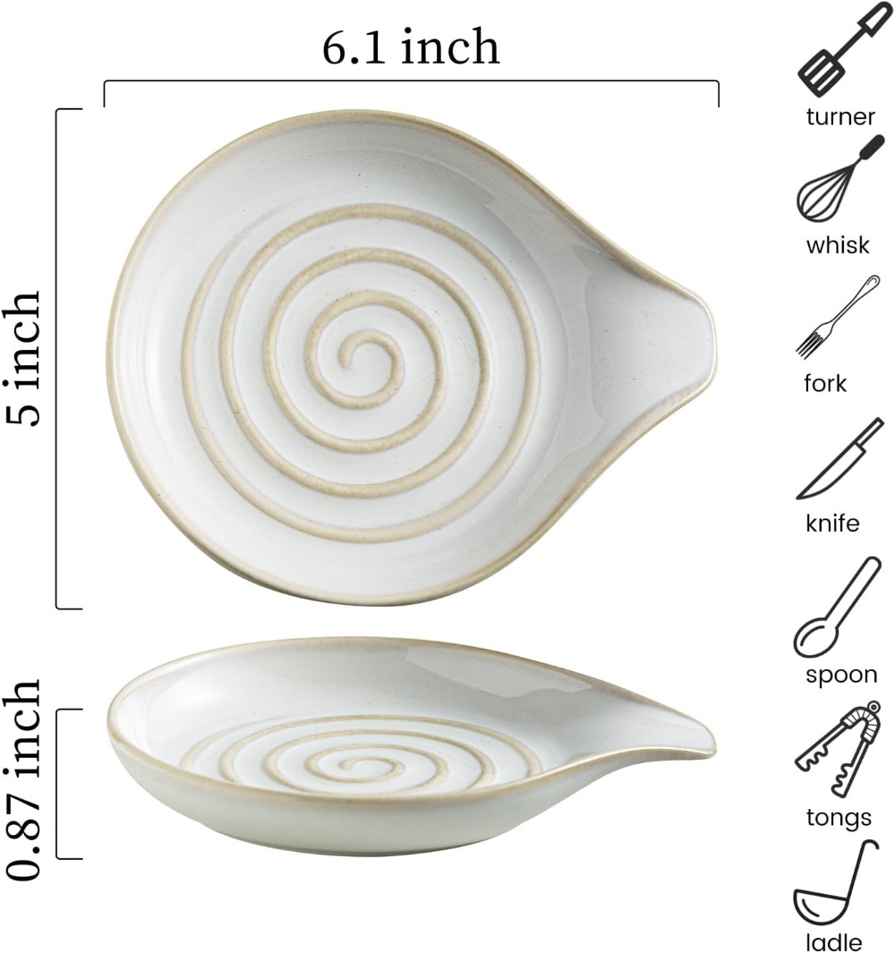Large Ceramic Spoon Rest for K - Kitchen Utensil Holder review and price