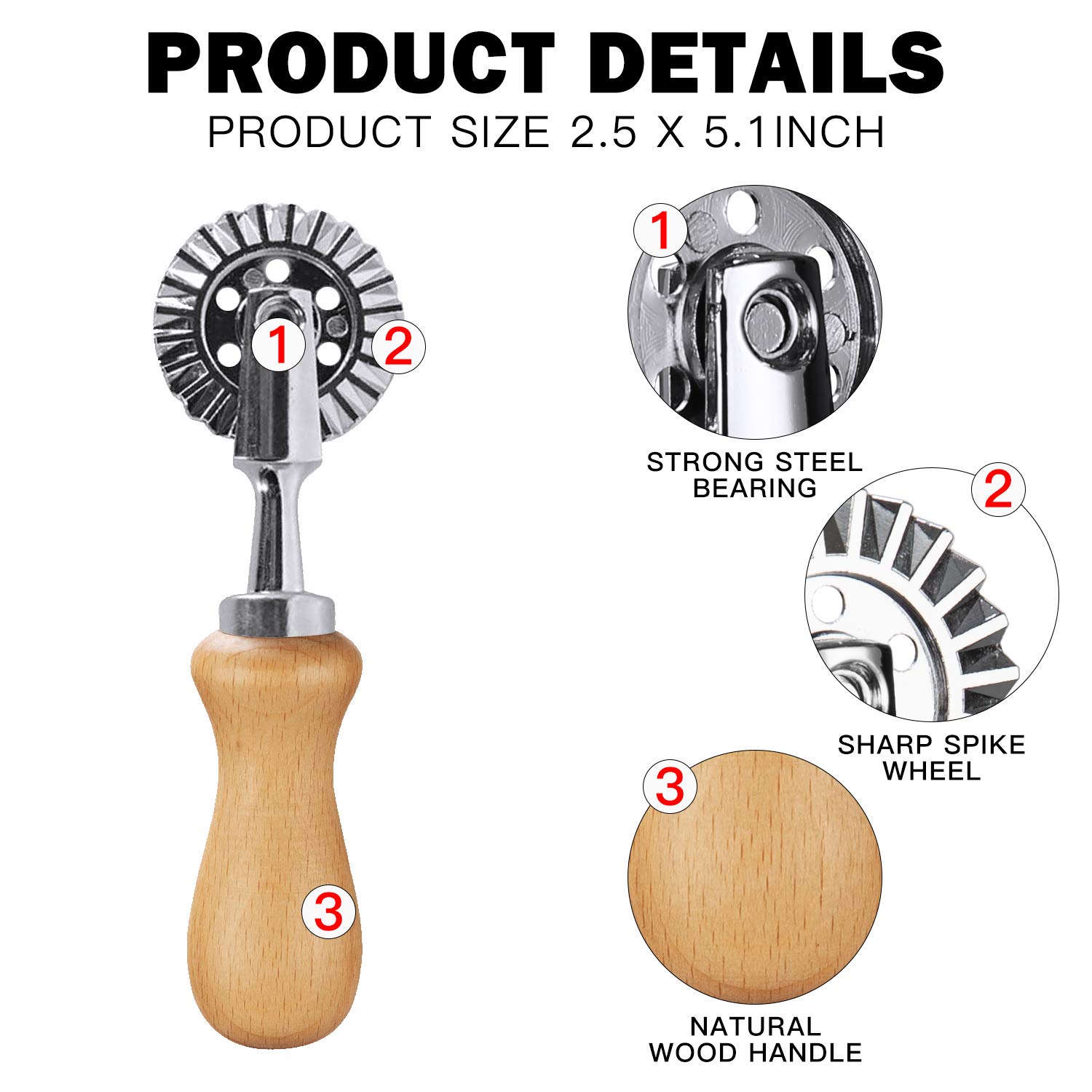 Fusiontec Pastry Wheel Cutter  - Pasta Measuring Tool review and price