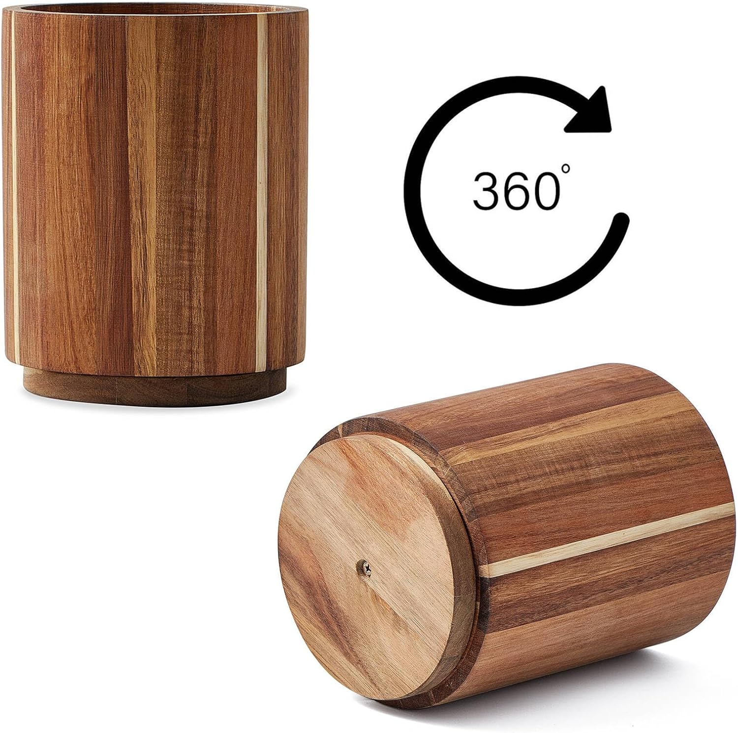 Acacia Wood Utensil Holder, 36 - Kitchen Utensil Holder review and price