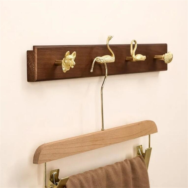 Wall Mount Row Hook Brass Anim - Kitchen Gadgets Gold review and price