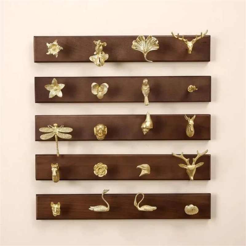 Wall Mount Row Hook Brass Anim - Kitchen Gadgets Gold review and price